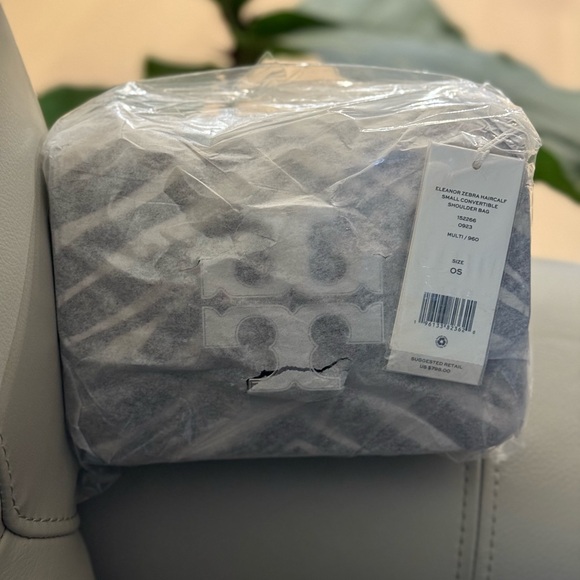 🔥🔥Brand New Tory Burch Eleanor Zebra HairCalf Small Convertible Shoulder Bag - Picture 8 of 10